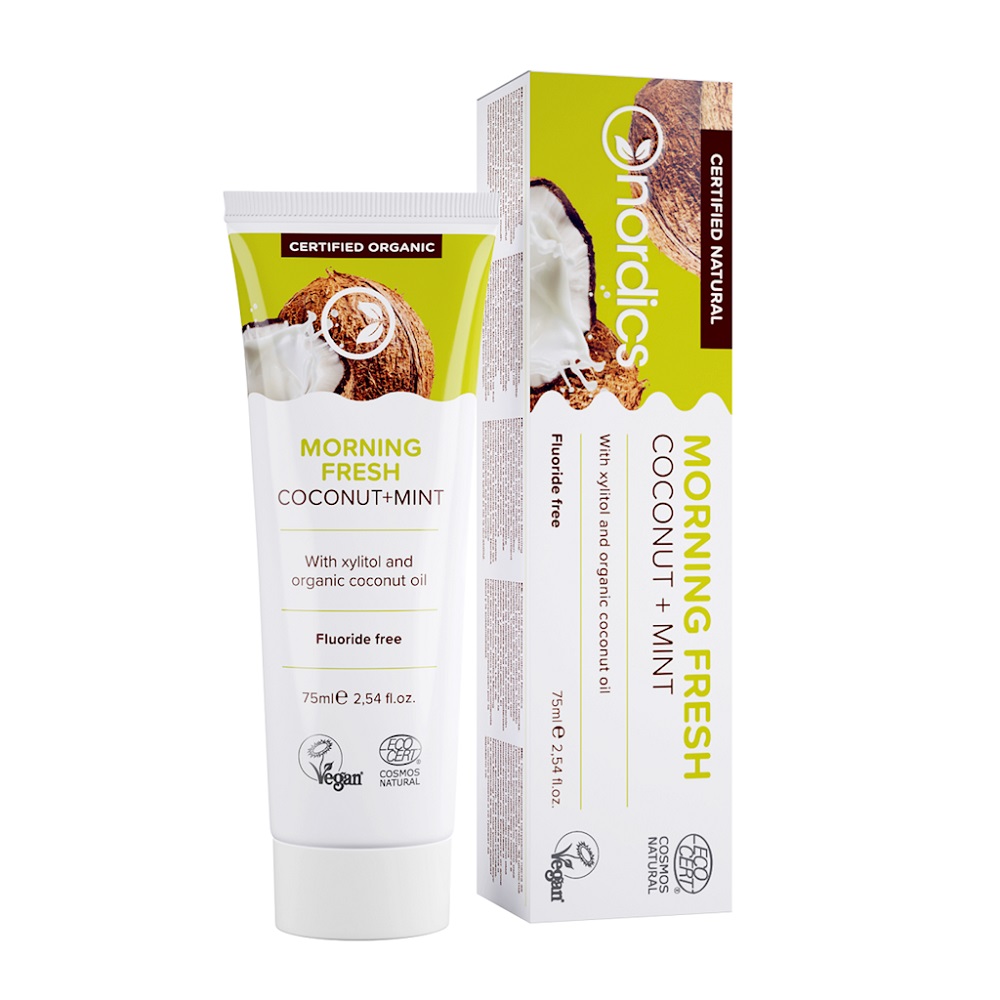 71798431676877386 Natural Morning Fresh Natural Toothpaste naturalna pasta do zębów bez fluoru Coconut + Mint 75ml - obrazek 1