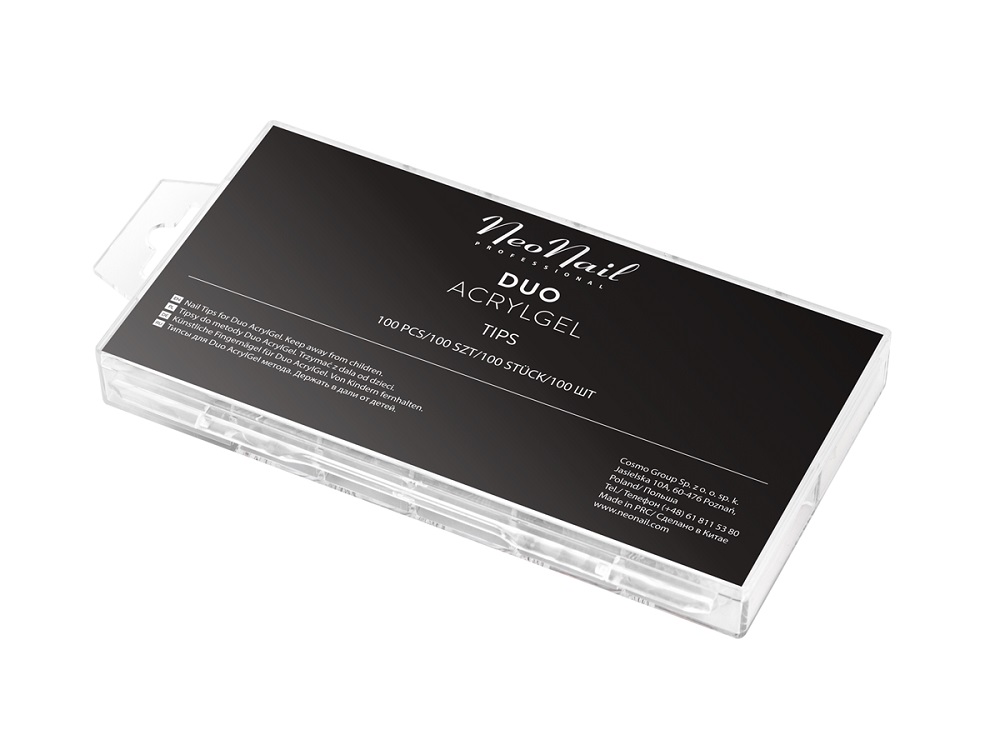 71842971614355199 Duo Acrylgel Tips formy/ tipsy do przedłużania paznokci akrylożelem 100szt - obrazek 1