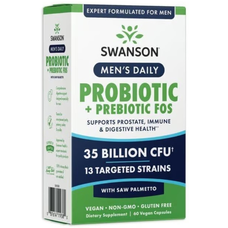 72112011741175403 Men's Daily Probiotic + Prebiotic FOS suplement diety dla mężczyzn 60 kapsułek - obrazek 1