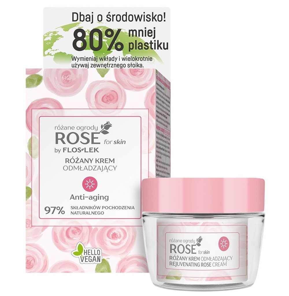 7211581622034641 Rose For Skin różany krem odmładzający na dzień 50ml - obrazek 1