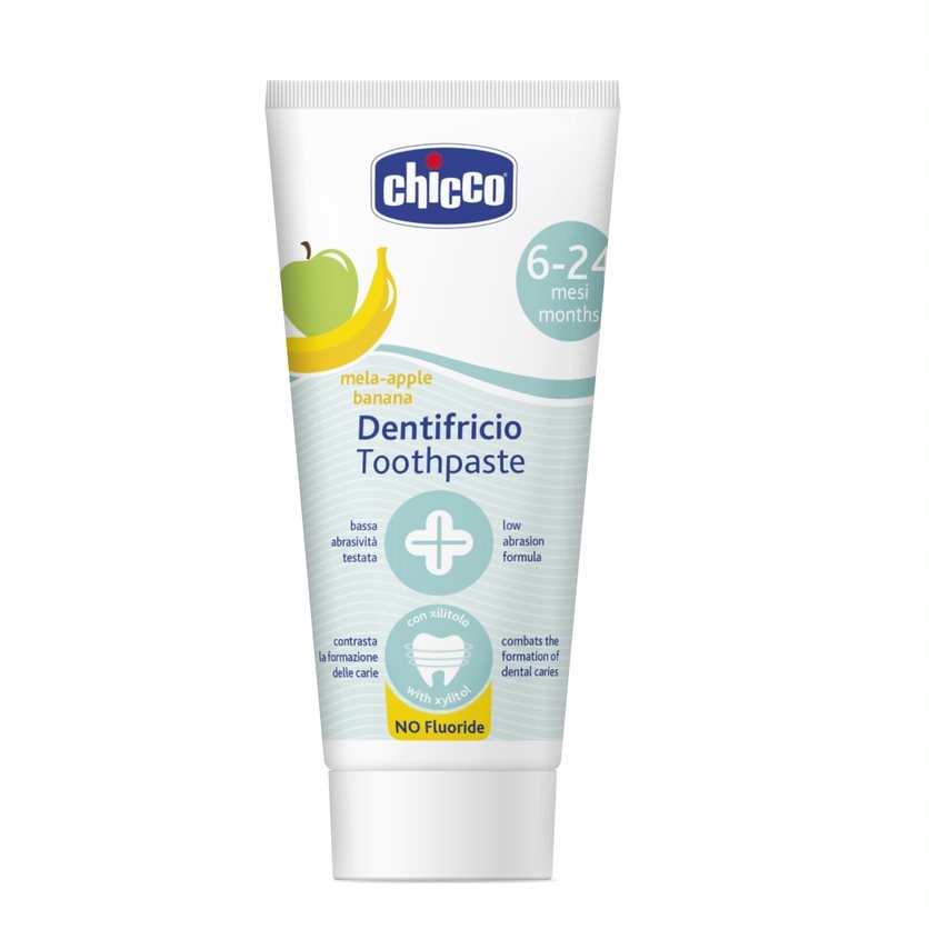 72300981663322394 Toothpaste pasta do zębów bez fluoru o smaku jabłkowo-bananowym 6-24m 50ml - obrazek 1
