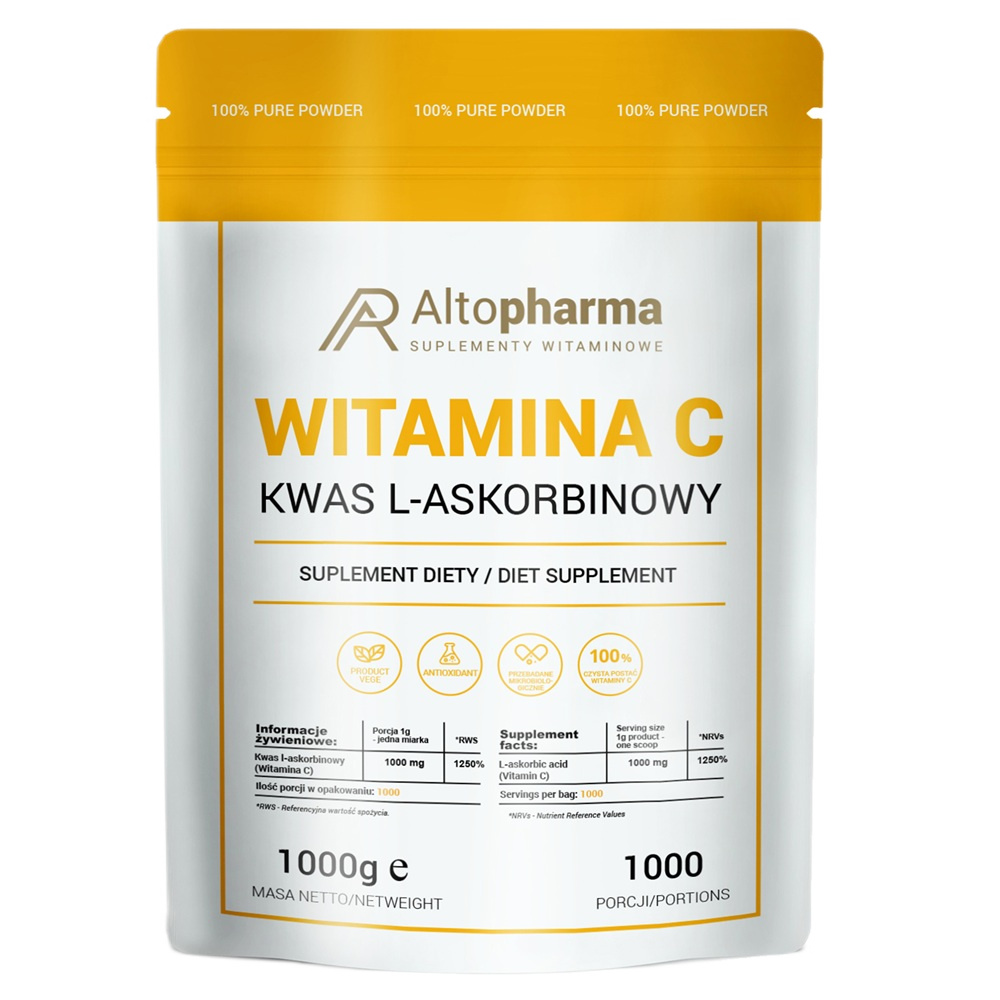 72352121758606333 Witamina C Kwas L-Askorbionowy suplement diety w proszku 1000g - obrazek 1