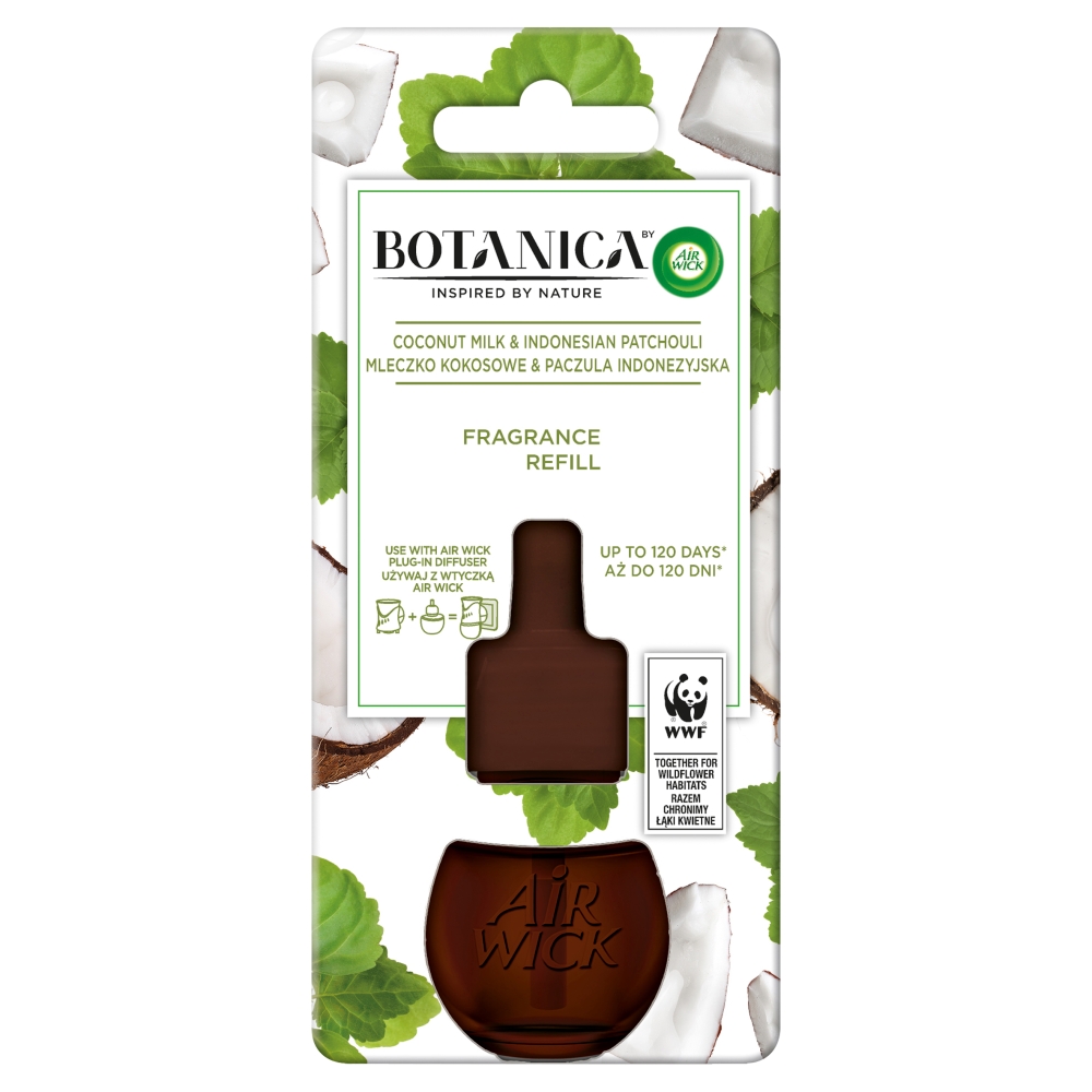 723961648452822 Botanica wkład do elektrycznego odświeżacza Mleczko Kokosowe & Paczula Indonezyjska 19ml - obrazek 1