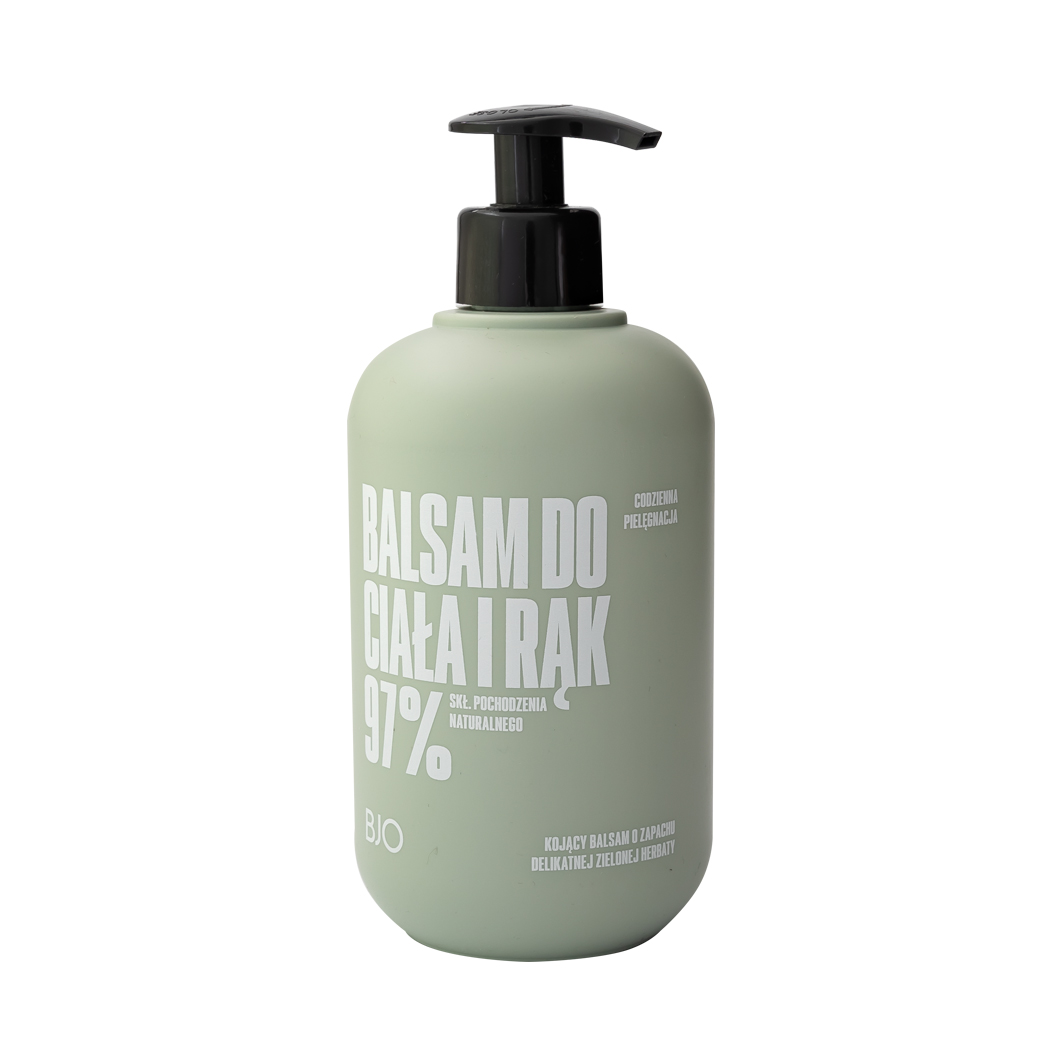 72422661642772403 Kojący balsam do rąk i ciała o zapachu delikatnej zielonej herbaty 500ml - obrazek 1