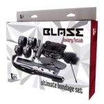 Blaze Ultimate Bondage Set zestaw kajdanki x2 + maska + pejcz + bicz + piórko + obroża ze smyczą + knebel + klamerki na sutki + lina