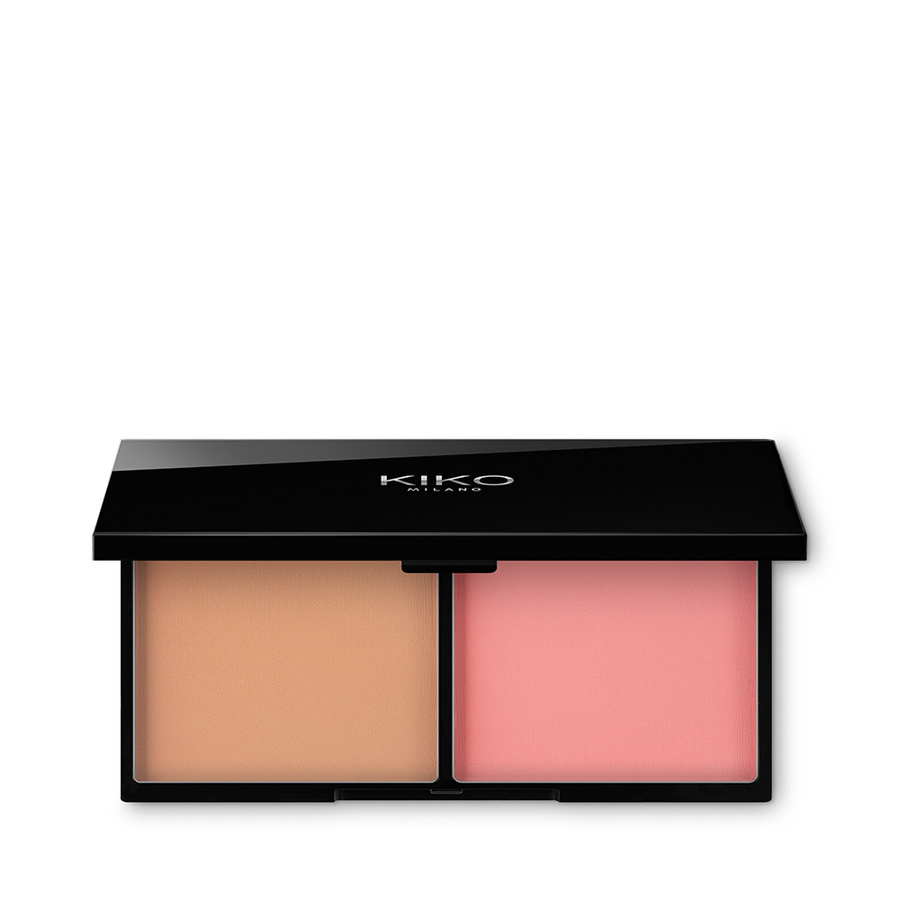SMART BLUSH AND BRONZER PALETTE 02 Smart Blush And Bronzer Palette paleta zawierająca róż do policzków i puder brązujący 02 Biscuit And Coral 12g - obrazek 1