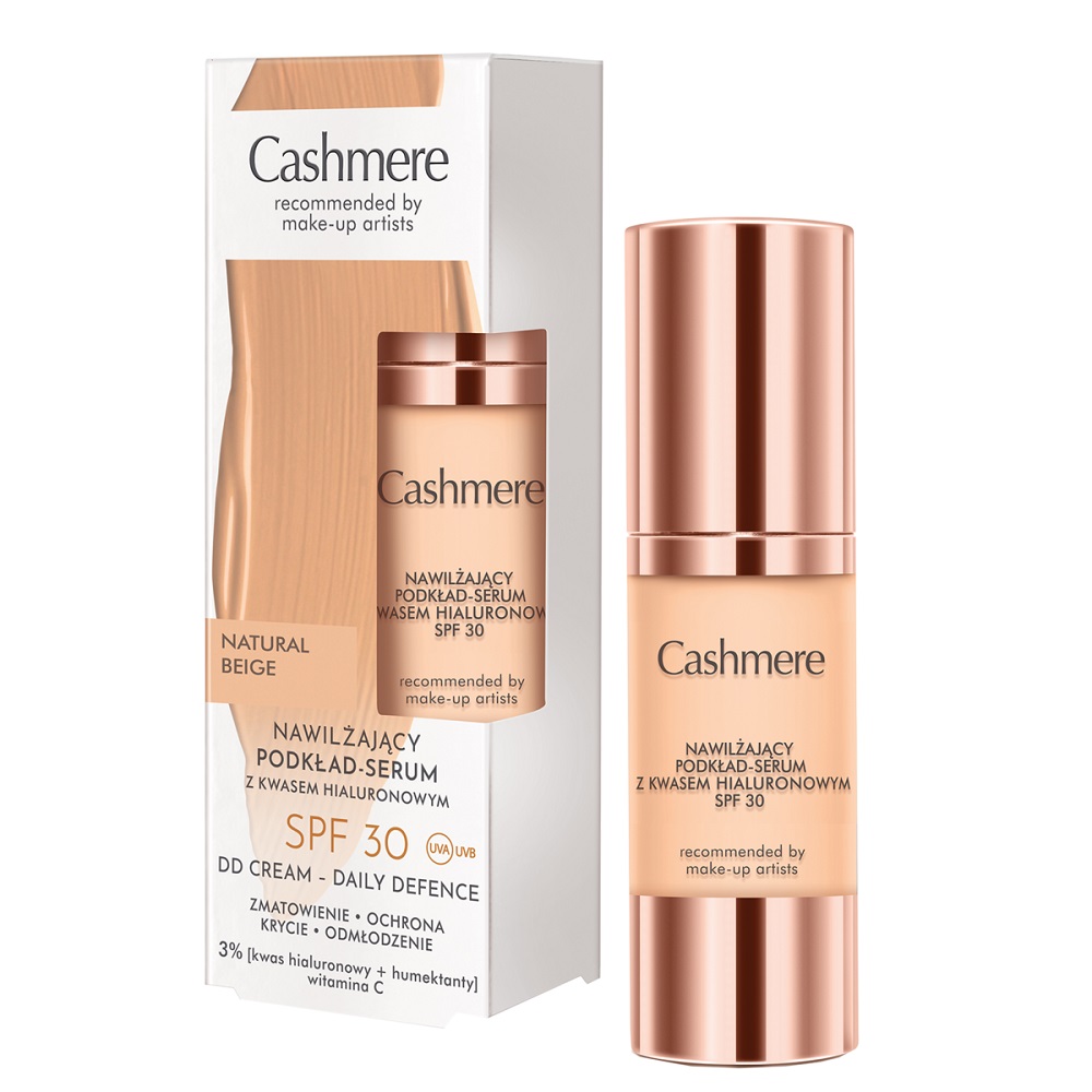 72632291713771459 Nawilżający podkład-serum z kwasem hialuronowym SPF30 01 Natural Beige 30ml - obrazek 1
