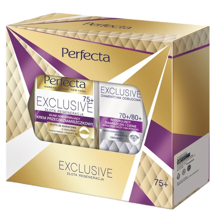 72644561728990497 Exclusive 75+ zestaw krem na dzień i na noc 50ml + krem pod oczy i na powieki 15ml - obrazek 1