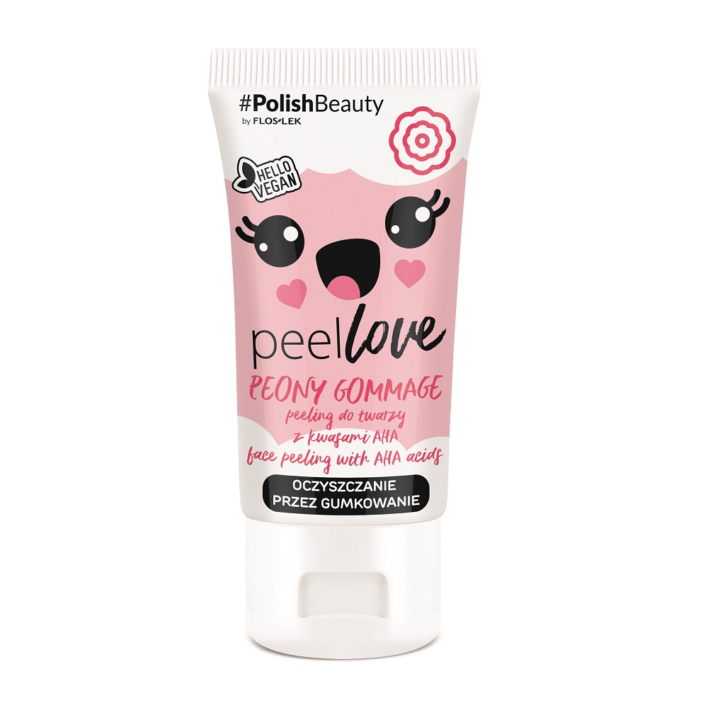 72808871611651338 Peellove Peony Gommage peeling do twarzy z kwasami AHA 75ml - obrazek 1