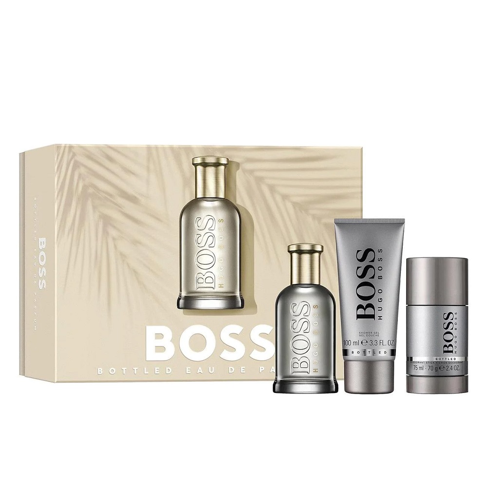 73094931693798686 Boss Bottled zestaw woda perfumowana spray 100ml + żel pod prysznic 100ml + dezodorant sztyft 75ml - obrazek 1