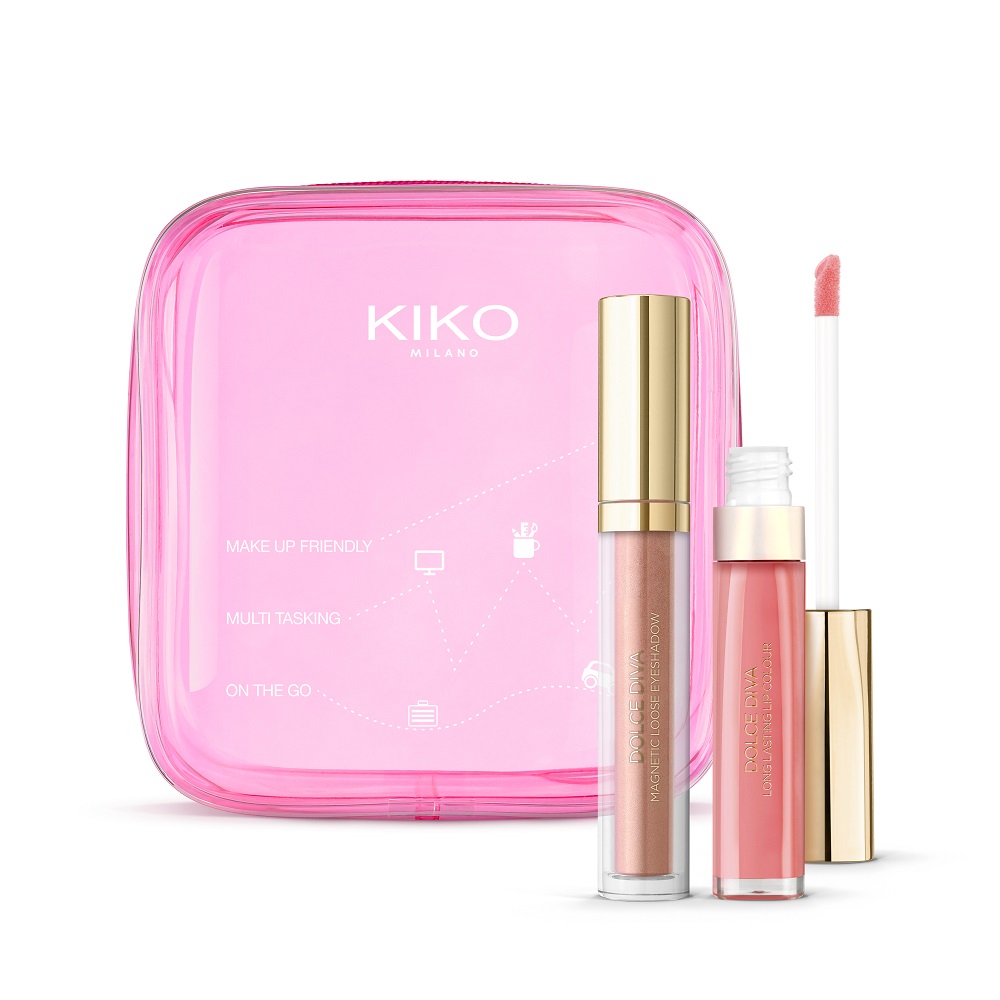 KC000000949001B Eyes & Lips Set zestaw pomadka o wysokiej trwałości 01 Natural Rose 6ml + metaliczny cień do powiek 03 1.6g - obrazek 1