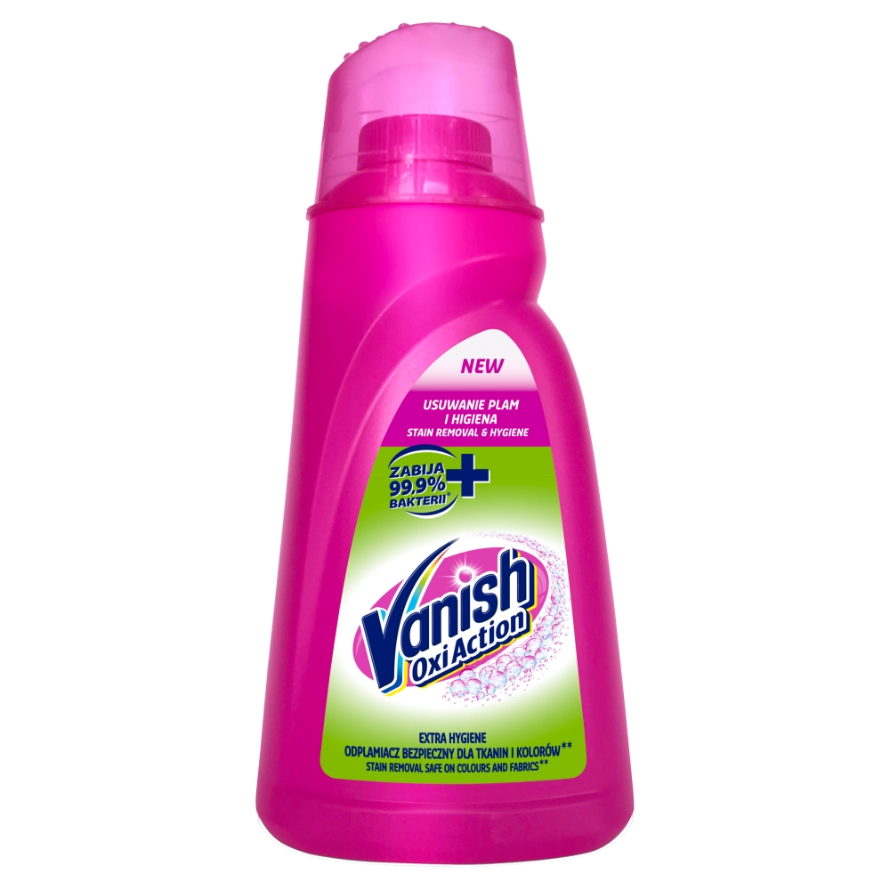 73160491677069592 Oxi Action Extra Hygiene dezynfekujący odplamiacz do tkanin w płynie 1400ml - obrazek 1