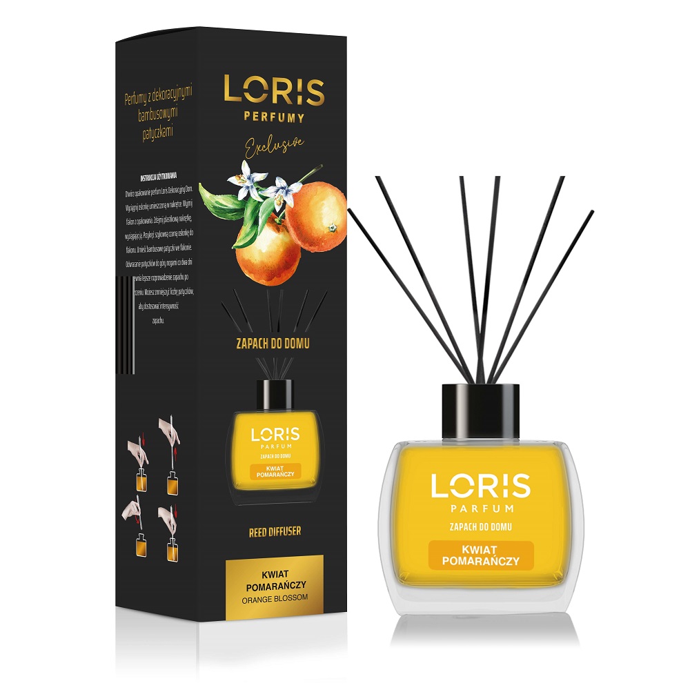 73253271687430682 Reed Diffuser dyfuzor zapachowy z patyczkami Kwiat Pomarańczy 120ml - obrazek 1