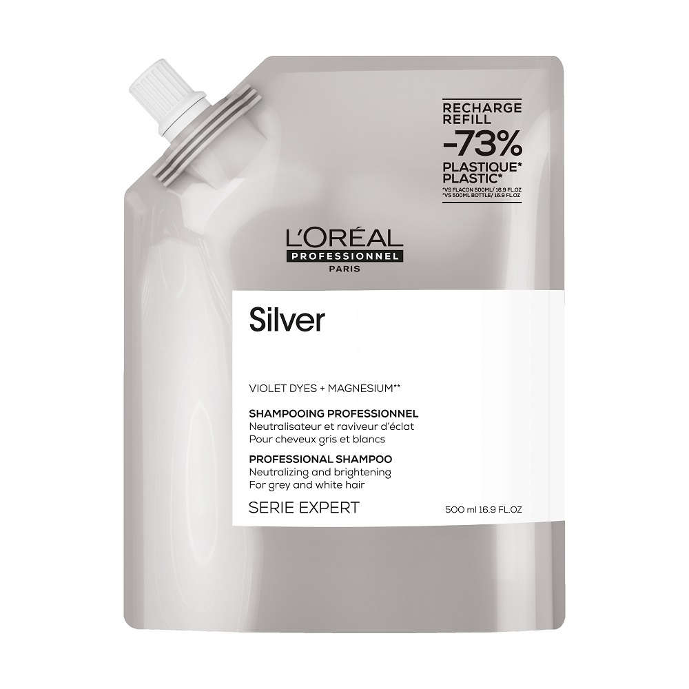 73307731746029298 Serie Expert Silver szampon do włosów siwych i rozjaśnianych refill 500ml - obrazek 1