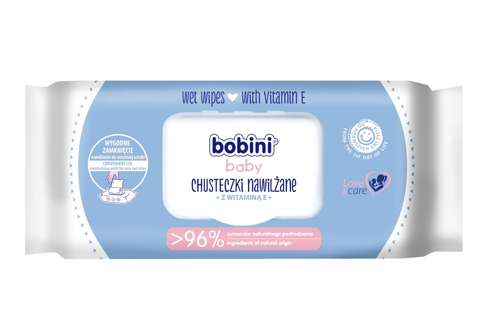 73321931570606963 Bobini Baby chusteczki nawilżane dla dzieci i niemowląt 70szt - obrazek 1