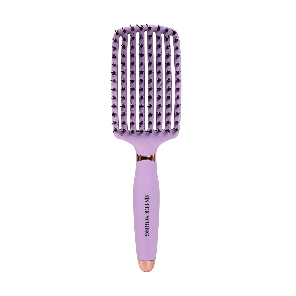 73346951756663856 Ovia Hair Brush szczotka do włosów z włosiem dzika Liliac - obrazek 1