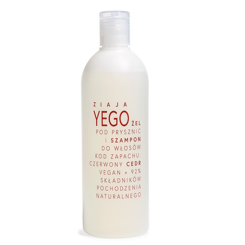 7338771657879533 Yego żel pod prysznic i szampon do włosów Czerwony Cedr 400ml - obrazek 1
