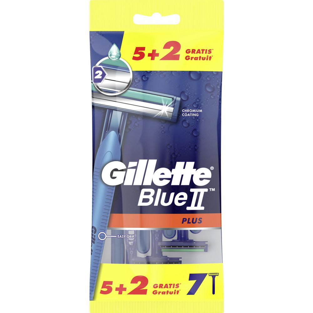 73680881685330498 Blue II Plus jednorazowe maszynki do golenia dla mężczyzn 7szt - obrazek 1