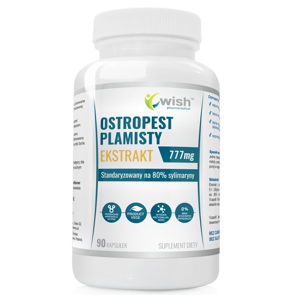 73748391747999123 Ostropest Plamisty Ekstrakt 77mg suplement diety 90 kapsułek - obrazek 1