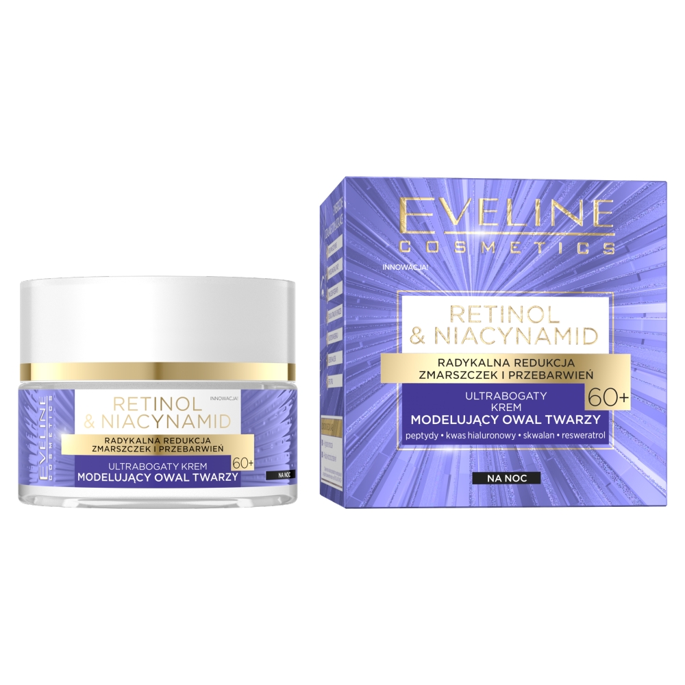 7378101675836745 Retinol&Niacynamid ultrabogaty krem modelujący owal twarzy na noc 60+ 50ml - obrazek 1