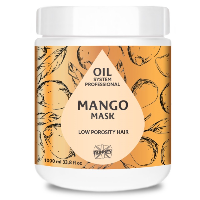 7387981696601868 Professional Oil System Low Porosity Hair maska do włosów niskoporowatych Mango 1000ml - obrazek 1