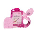 Bunny Together zestaw On-The-Go rękawica do demakijażu + Quick Treat akcesorium do poprawek makijażu + opaska do włosów w kształcie uszów królika