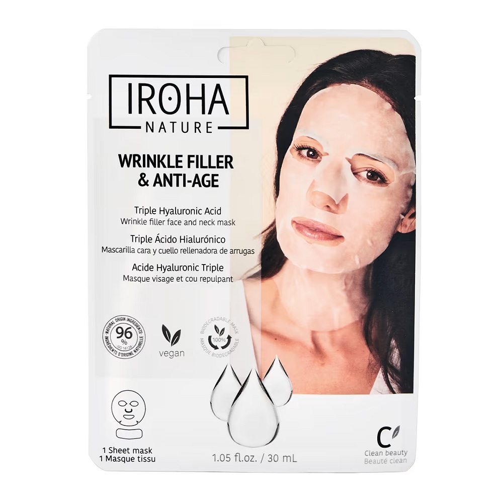 73978531667892294 Wrinkle Filler & Anti-Age Tissue Face & Neck Mask przeciwzmarszczkowa maska w płachcie na twarz i szyję z kwasem hialuronowym 30ml - obrazek 1
