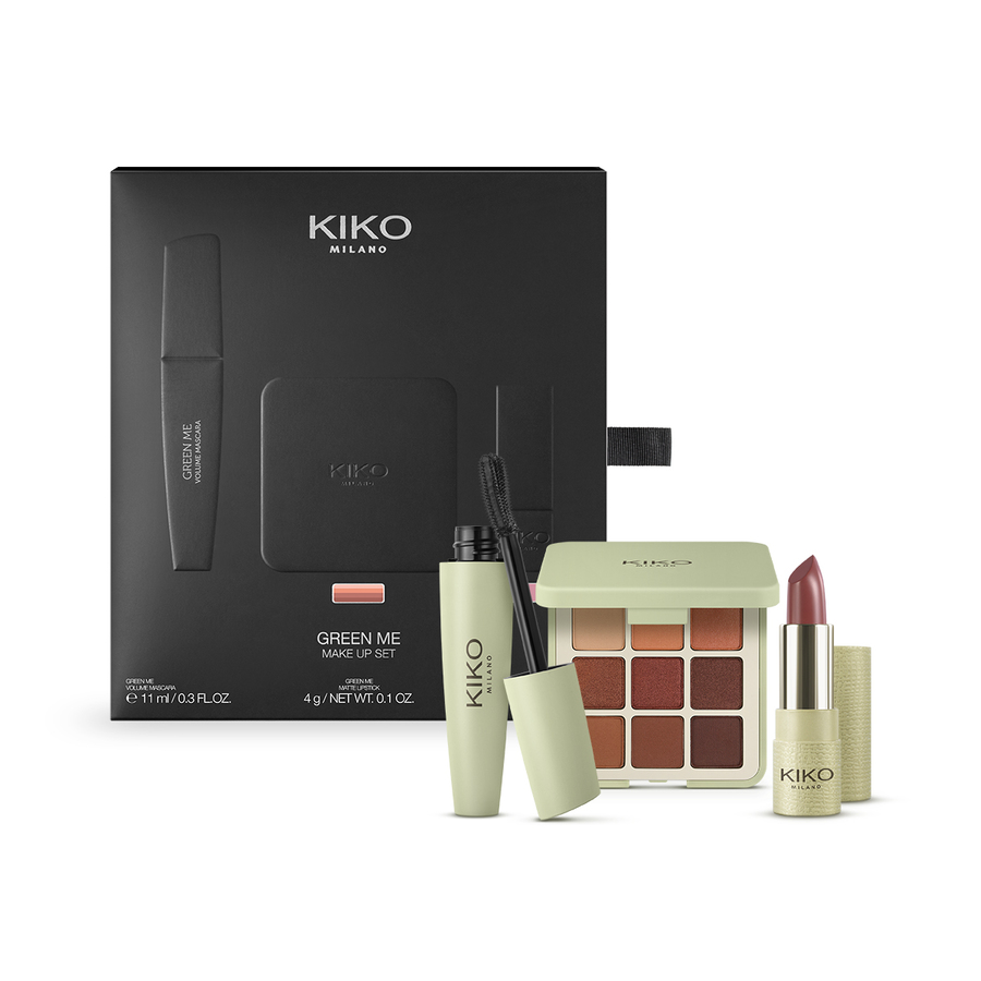 KM000000272001B Green Me Make Up Set zestaw paleta 9 cieni do powiek 102 9g + tusz zapewniający ekstremalny efekt objętości 11ml + matowa pomadka do ust 102 4g - obrazek 1