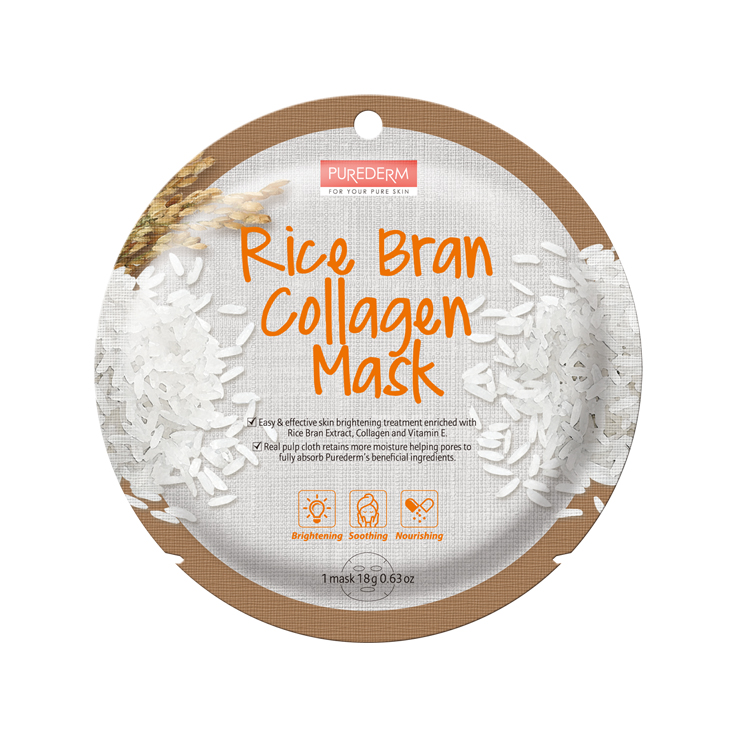 74265471595850391 Rice Bran Collagen Mask maseczka kolagenowa w płacie Ryż 18g - obrazek 1