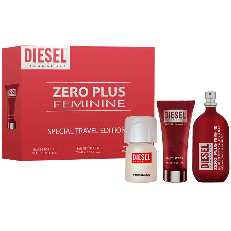 74437341717499461 Zero Plus Feminine zestaw woda toaletowa spray 75ml + balsam do ciała 100ml + woda toaletowa spray 30ml - obrazek 1