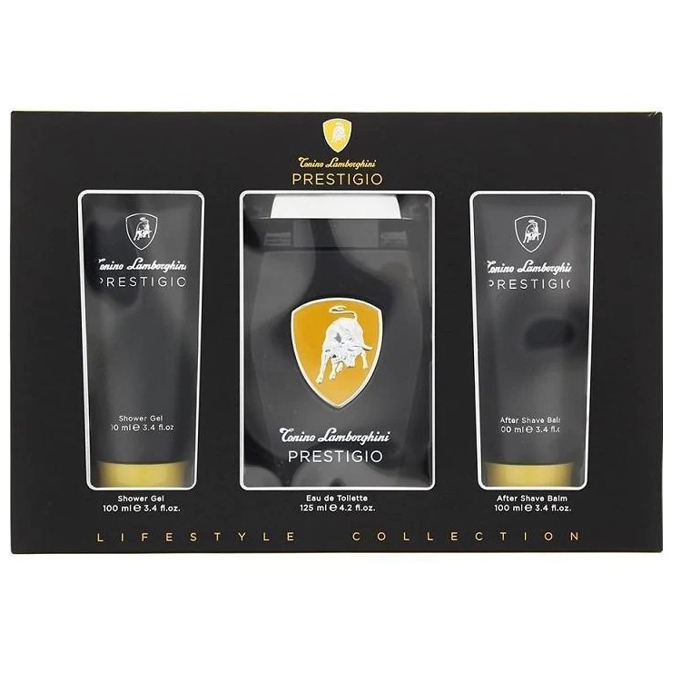 74877051680766642 Prestigio zestaw woda toaletowa spray 125ml + balsam po goleniu 100ml + żel pod prysznic 100ml - obrazek 1