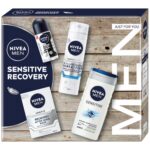 Men Sensitive Recovery Collection zestaw żel pod prysznic 3w1 250ml + antyperspirant roll-on 50ml + balsam po goleniu 100ml + pianka do golenia 200ml
