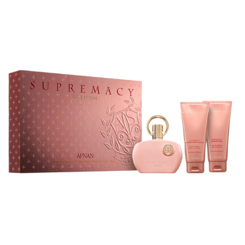 74961101741590638 Supremacy Pink zestaw woda perfumowana spray 100ml + żel pod prysznic 100ml + balsam do ciała 100ml - obrazek 1