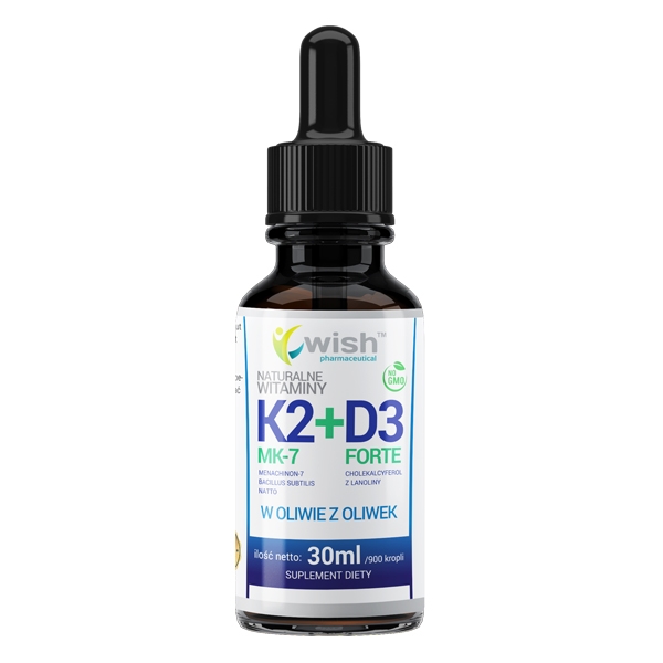 75000931747991322 Witamina K2 MK-7 + D3 Forte w kroplach suplement diety 30ml - obrazek 1
