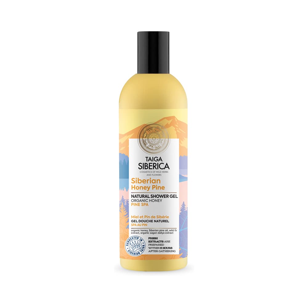 75031821621604074 Taiga Siberica naturalny żel pod prysznic z syberyjskim miodem i sosną 270ml - obrazek 1
