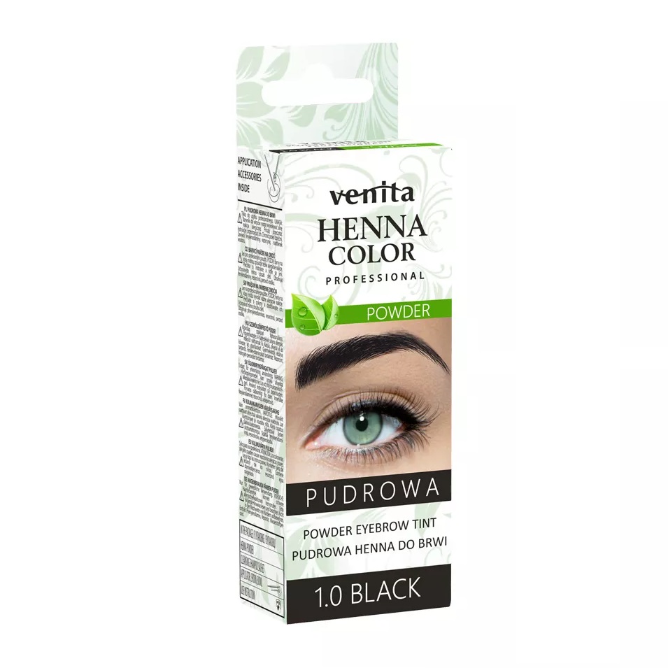 75099071659014756 Henna Color Powder pudrowa henna do brwi 1.0 Black 4g - obrazek 1