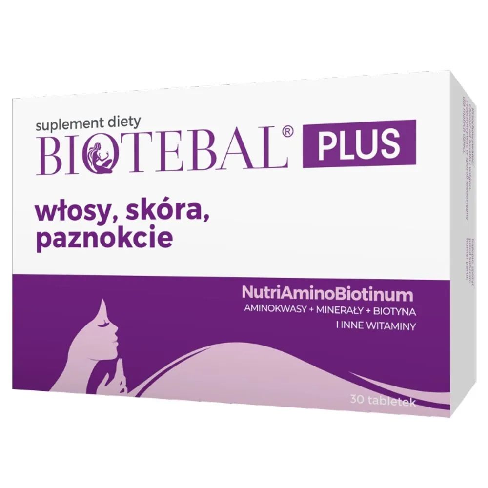 75139081763742323 Plus włosy skóra paznokcie suplement diety 30 tabletek - obrazek 1