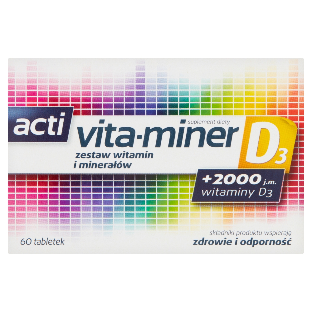 75328941678088643 D3 zestaw witamin i minerałów suplement diety 60 tabletek - obrazek 1