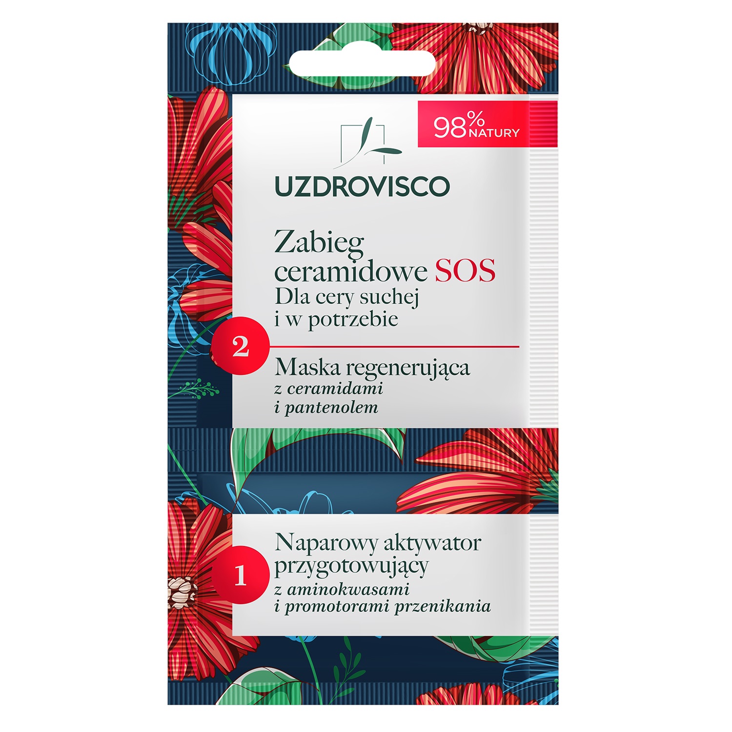 7542071688975427 Zabieg Ceramidowe SOS maska regenerująca z ceramidami i pantenolem z aktywatorem 8ml - obrazek 1