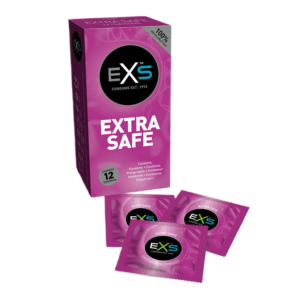 75449811712657305 Extra Safe Condoms pogrubiane prezerwatywy 12szt. - obrazek 1