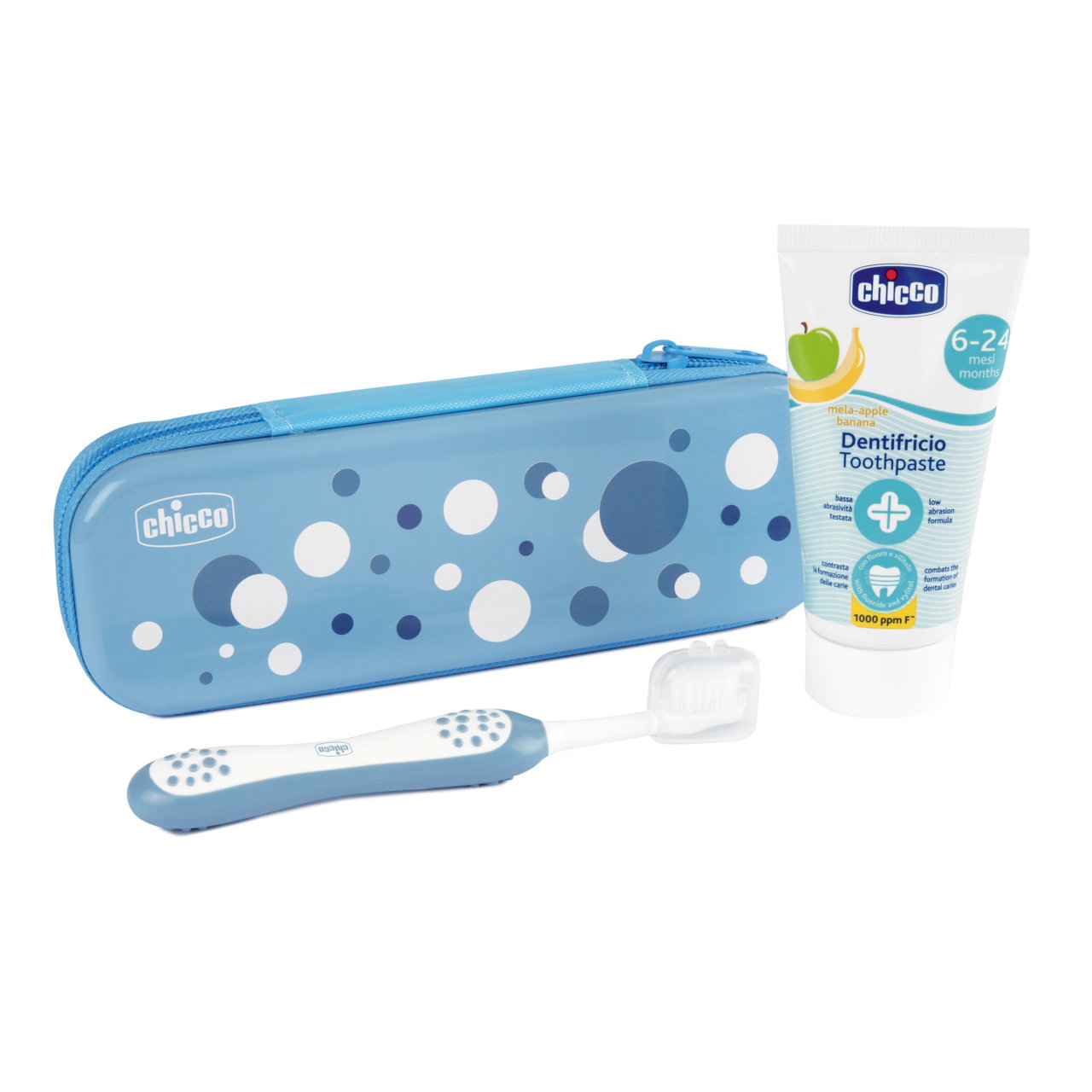 75525891722485652 Zawsze z Uśmiechem zestaw pasta do zębów 50ml + szczoteczka do zębów + etui 6-36m Indigo - obrazek 1