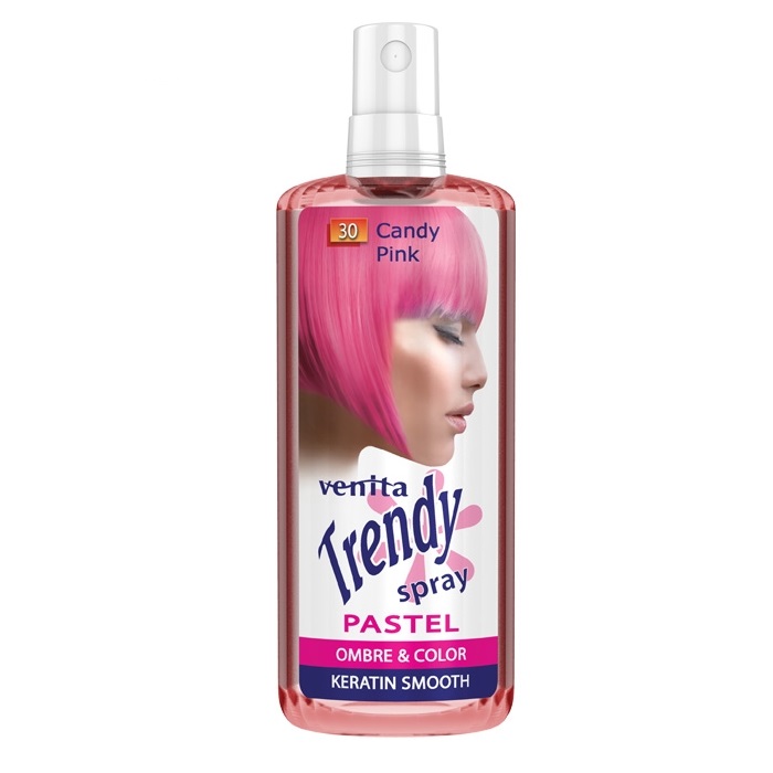 75544561615187972 Trendy Spray Pastel koloryzujący spray do włosów 30 Candy Pink 200ml - obrazek 1