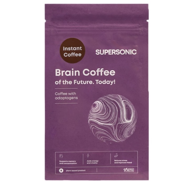 75580741689675416 Brain Coffee z adaptogenami instant 180g - obrazek 1