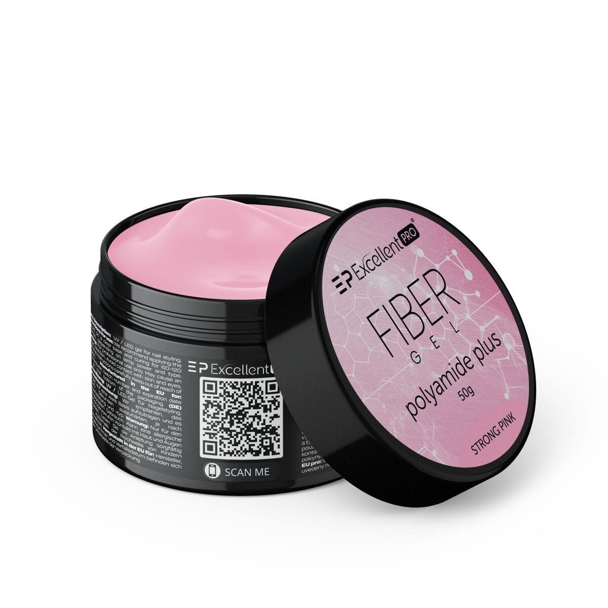 Kozubek.info for Excellent PRO Fiber Gel Polyamide Plus żel budujący Strong Pink 50g - obrazek 1