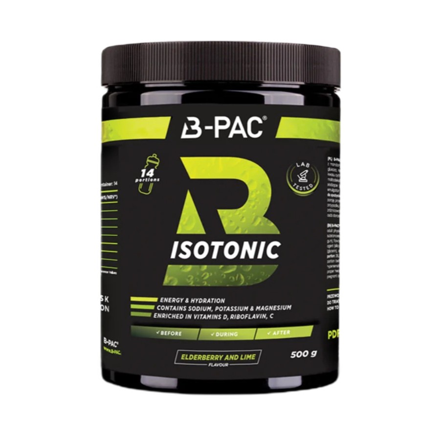 7589001762522142 B-PAC Isotonic suplement diety w formie proszku Czarny Bez 500g - obrazek 1