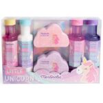Little Unicorn Bath Gift Set zestaw kula do kąpieli 2x150g + balsam do ciała 240ml + żel do kąpieli 2x240ml + szampon 240ml