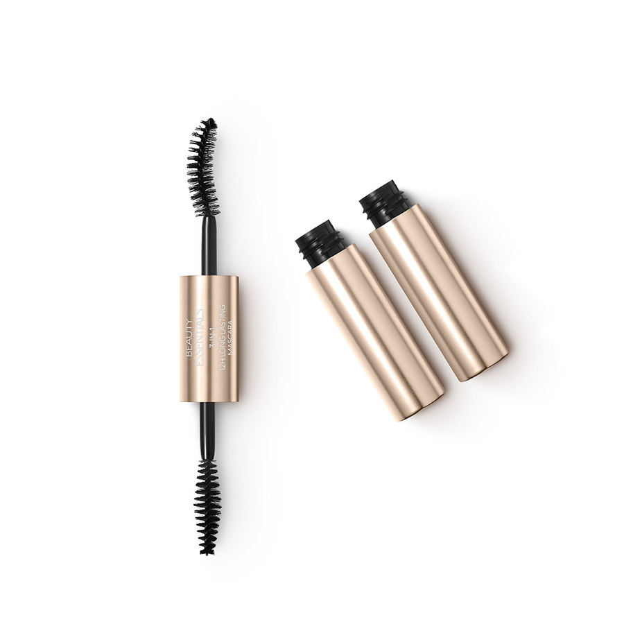 KC000000607001B Beauty Essentials 3-In-1 12h Long Lasting Mascara tusz do rzęs 3w1 o trwałości do 12h 10ml - obrazek 1