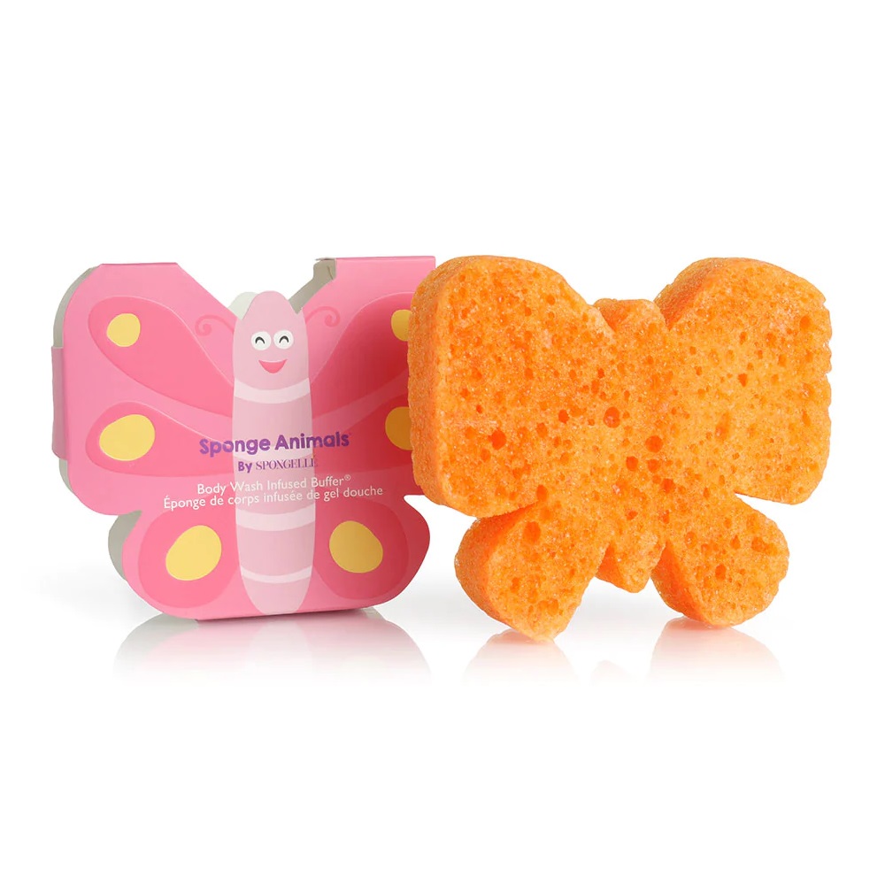 76050421679409315 Sponge Animals Kids gąbka nasączona mydłem do mycia ciała dla dzieci Butterfly - obrazek 1