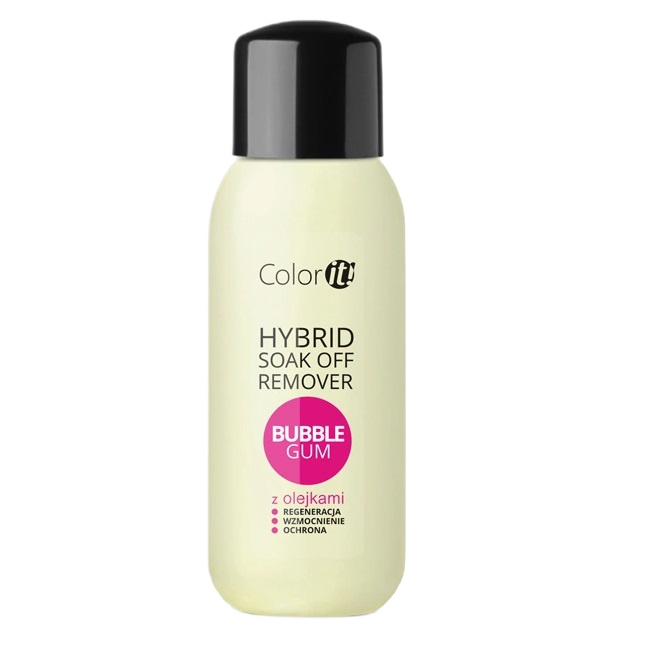 76066121724929597 Color It! Hybrid Soak Off Remover płyn do usuwania hybryd Bubble Gum 300ml - obrazek 1
