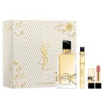Libre Pour Femme zestaw woda perfumowana spray 90ml + woda perfumowana spray 10ml + pomadka do ust 1.3g